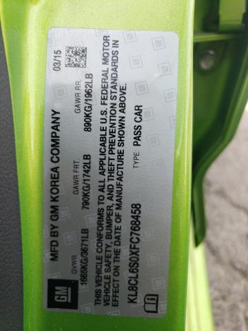 2015 CHEVROLET SPARK EV 2 KL8CL6S0XFC768458