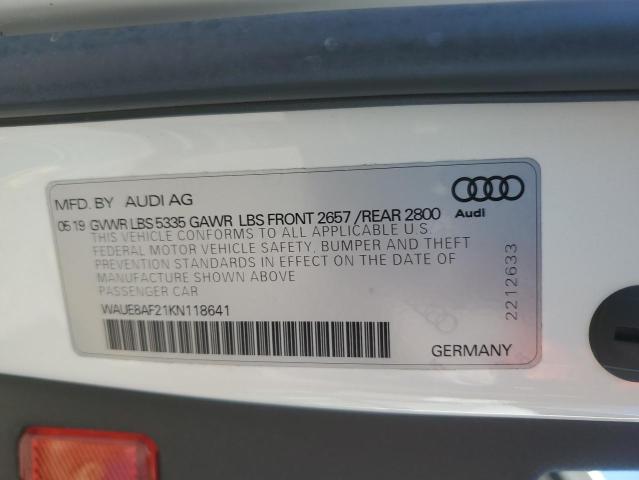 2019 AUDI A6 PREMIUM PLUS #3310483113