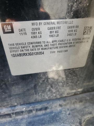 2016 CADILLAC ATS LUXURY - 1G6AB5RX3G0126054