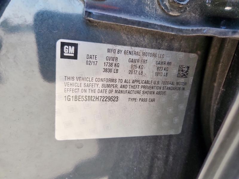 2017 CHEVROLET CRUZE LT 1G1BE5SM2H7229623