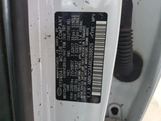 2019 HYUNDAI KONA SEL KM8K2CAA4KU389826
