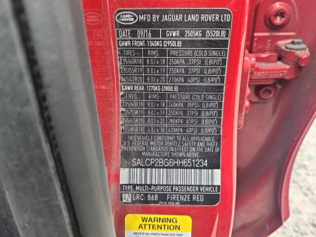 2017 LAND ROVER DISCOVERY SALCP2BG6HH651234