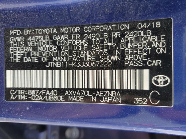2018 TOYOTA CAMRY L JTNB11HK3J3067222