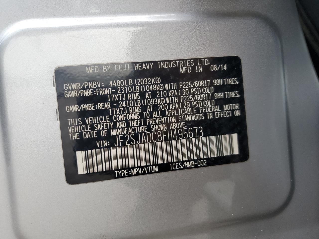 SUBARU FORESTER 2.5I PREMIUM