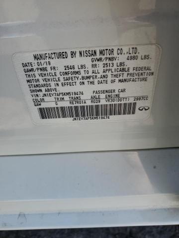 2019 INFINITI Q50 LUXE JN1EV7AP5KM519474