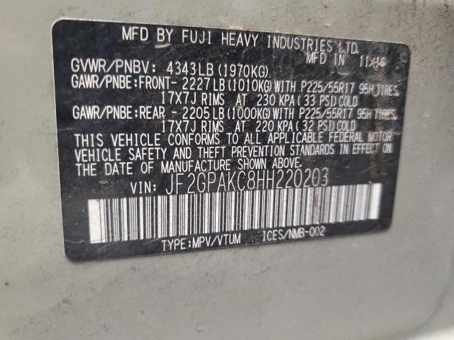 2017 SUBARU CROSSTREK JF2GPAKC8HH220203