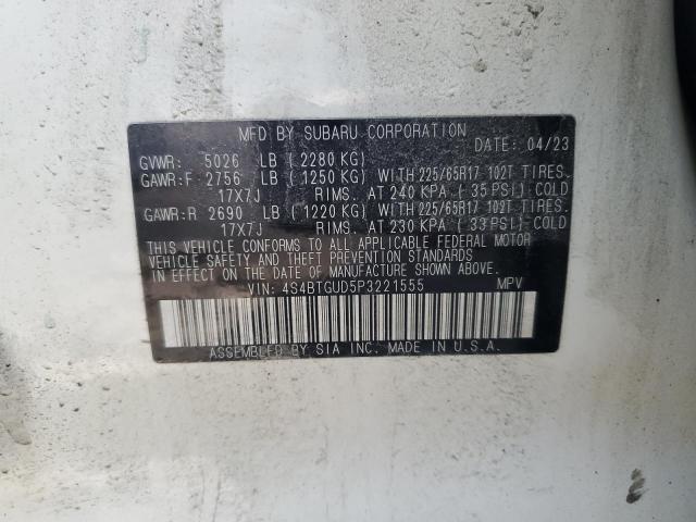 2023 SUBARU OUTBACK WI 4S4BTGUD5P3221555