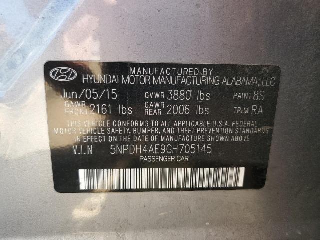 2016 HYUNDAI ELANTRA SE 5NPDH4AE9GH705145