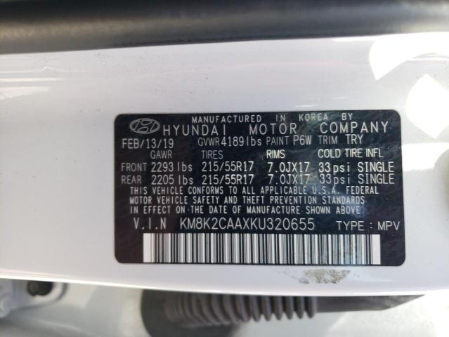 2019 HYUNDAI KONA SEL - KM8K2CAAXKU320655