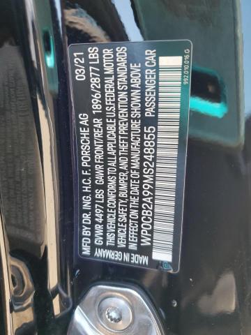 2021 PORSCHE 911 CARRER WP0CB2A99MS248855