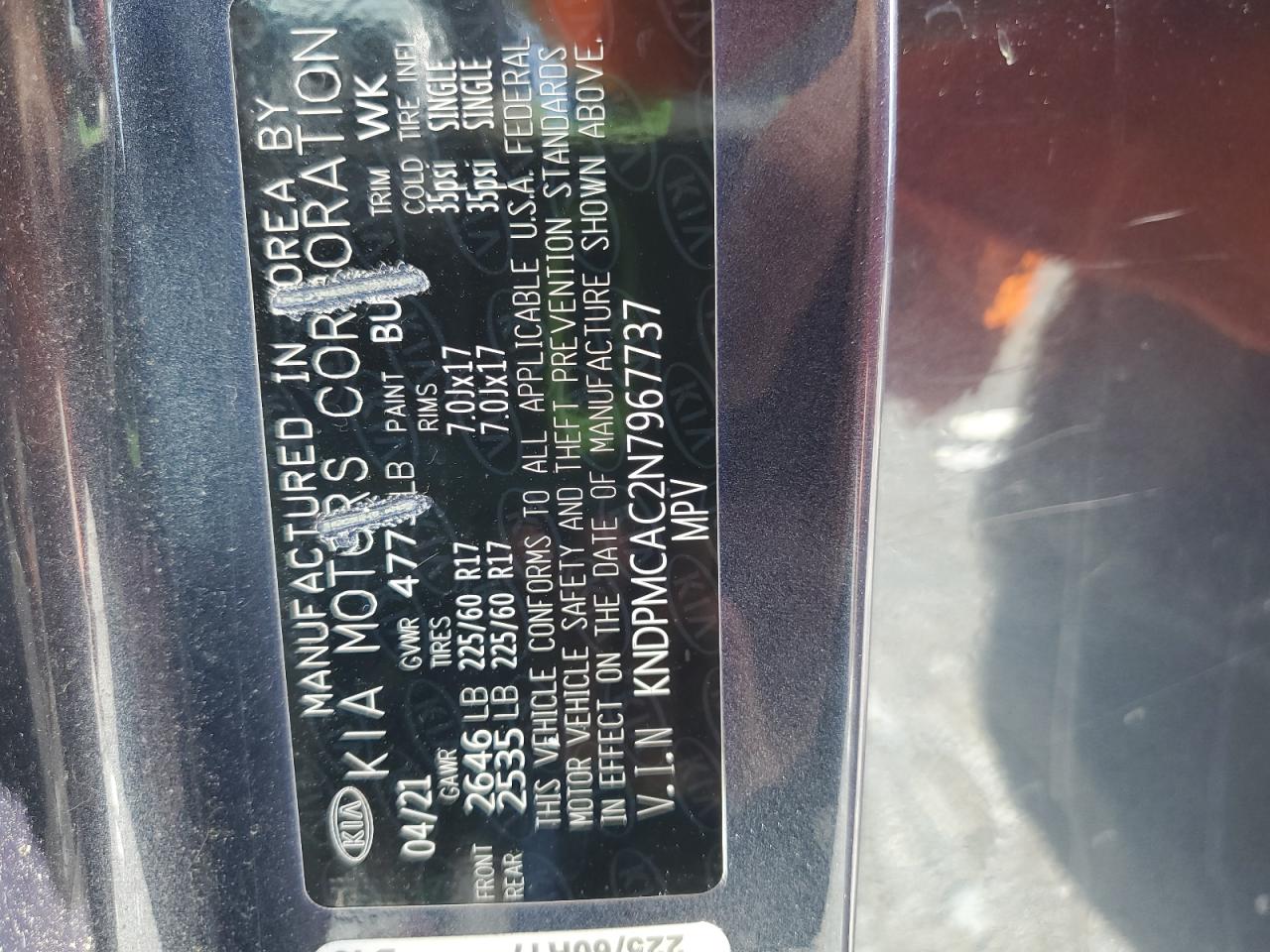 Lot #3308282161 2022 KIA SPORTAGE L