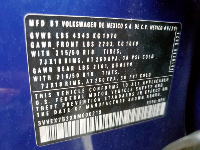 2024 VOLKSWAGEN TAOS SE 3VVEX7B2XRM000219