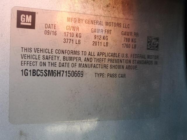 2017 CHEVROLET CRUZE LS 1G1BC5SM6H7150669