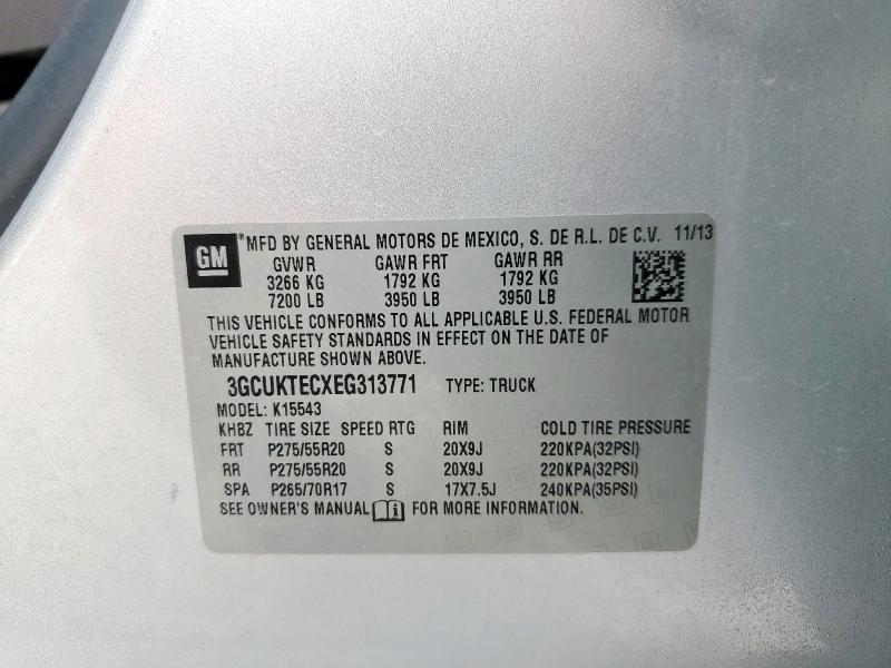 2014 CHEVROLET SILVERADO K1500 HIGH COUNTRY - 3GCUKTECXEG313771