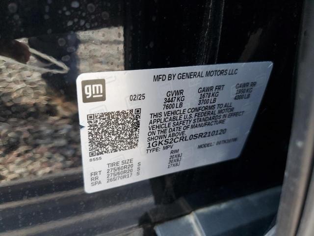 2025 GMC YUKON AT4 1GKS2CRL0SR210120