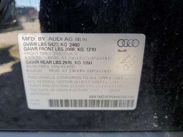 2017 AUDI Q5 PREMIUM WA1M2AFP6HA034160