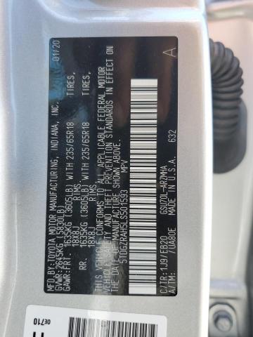 2020 TOYOTA HIGHLANDER 5TDGZRAH5LS501593