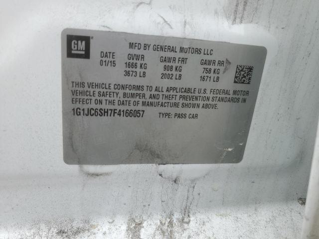 2015 CHEVROLET SONIC LT 1G1JC6SH7F4166057