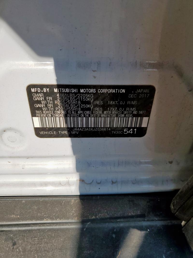 2018 MITSUBISHI OUTLANDER JA4AZ3A3XJZ036614