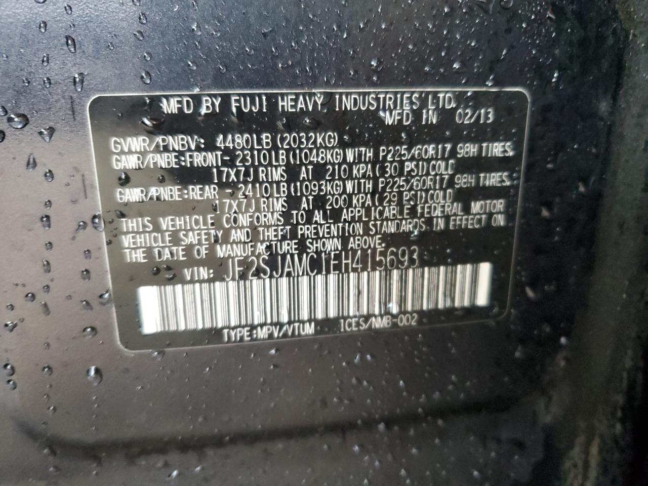 SUBARU FORESTER 2.5I TOURING