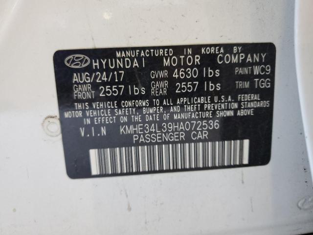 2017 HYUNDAI SONATA HYB KMHE34L39HA072536