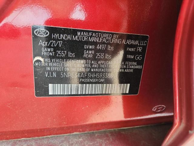 2017 HYUNDAI SONATA SPO 5NPE34AF3HH593388