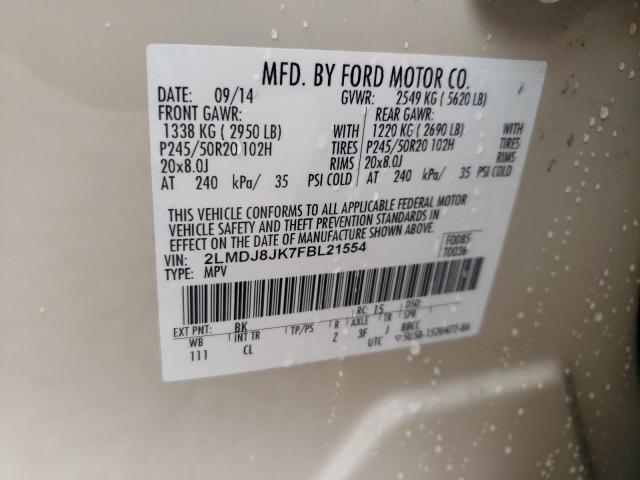 2015 LINCOLN MKX 2LMDJ8JK7FBL21554