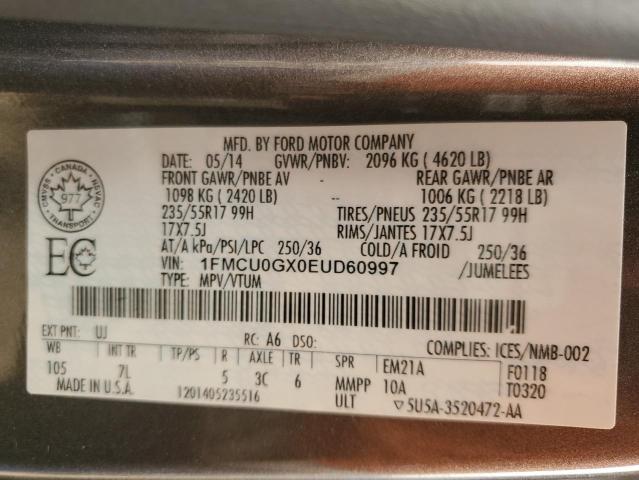 2014 FORD ESCAPE SE - 1FMCU0GX0EUD60997