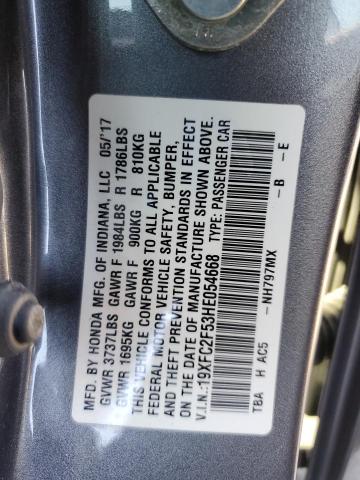 2017 HONDA CIVIC LX 19XFC2F53HE054668