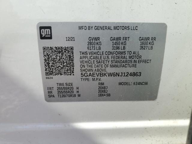 2022 BUICK ENCLAVE PR 5GAEVBKW6NJ124863