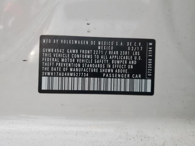 2017 VOLKSWAGEN GOLF ALLTR 3VWH17AU4HM527734