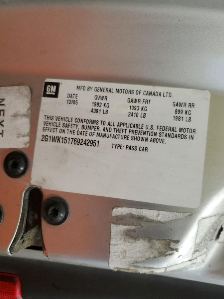 Lot #3244558136 2006 CHEVROLET MONTE CARL