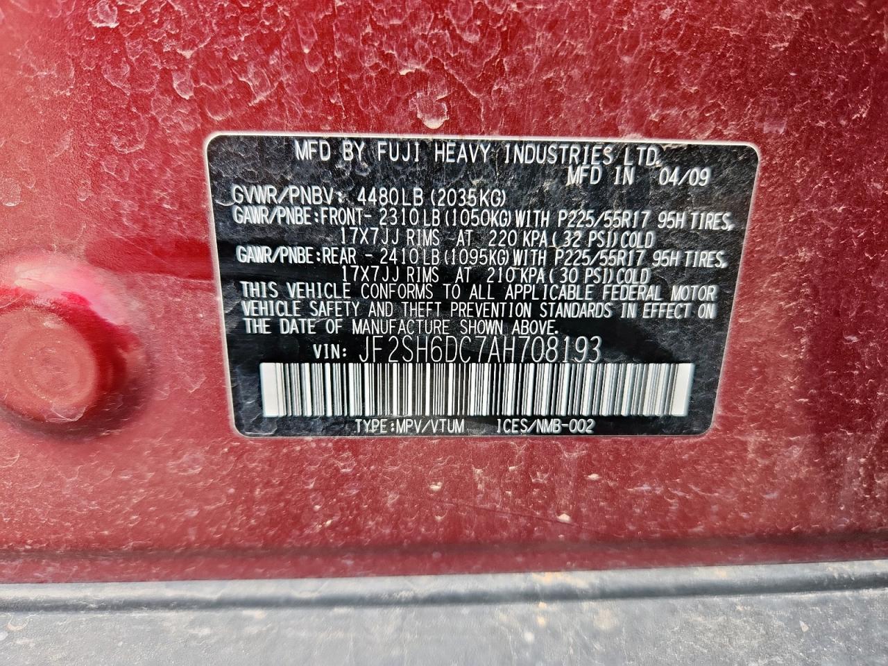 SUBARU FORESTER 2.5X LIMITED