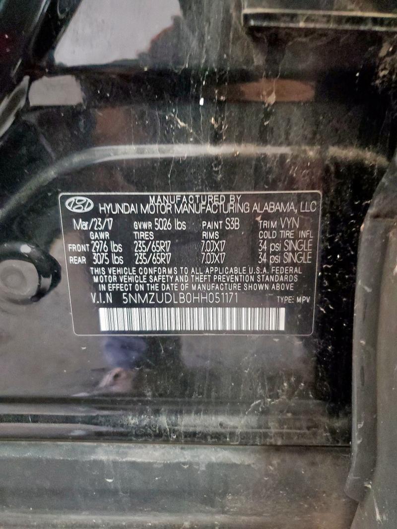 2017 HYUNDAI SANTA FE S #3292492697