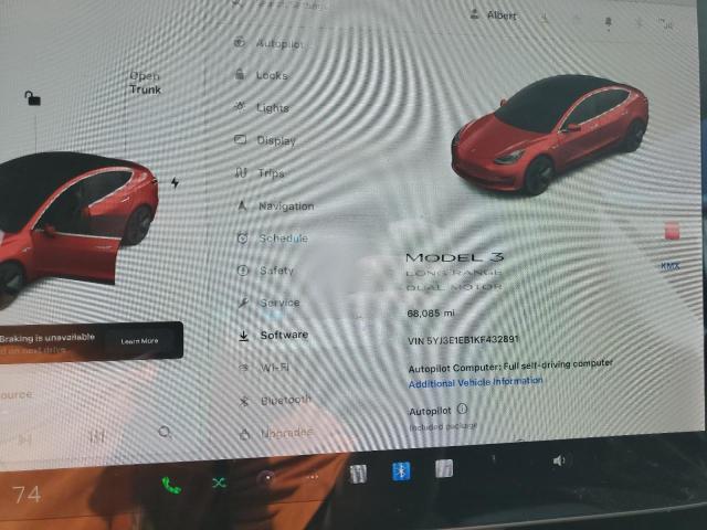 2019 TESLA MODEL 3 5YJ3E1EB1KF432891