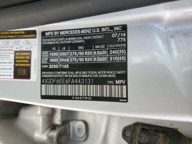 2015 MERCEDES-BENZ GL 450 4MA 4JGDF6EE6FA443131