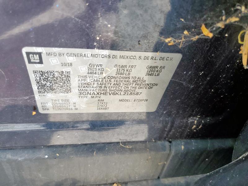 2019 CHEVROLET EQUINOX LS 3GNAXHEV6KL218587