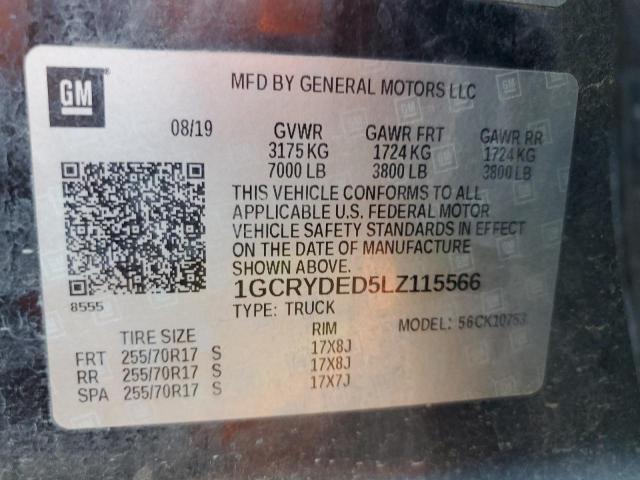 2020 CHEVROLET SILVERADO - 1GCRYDED5LZ115566