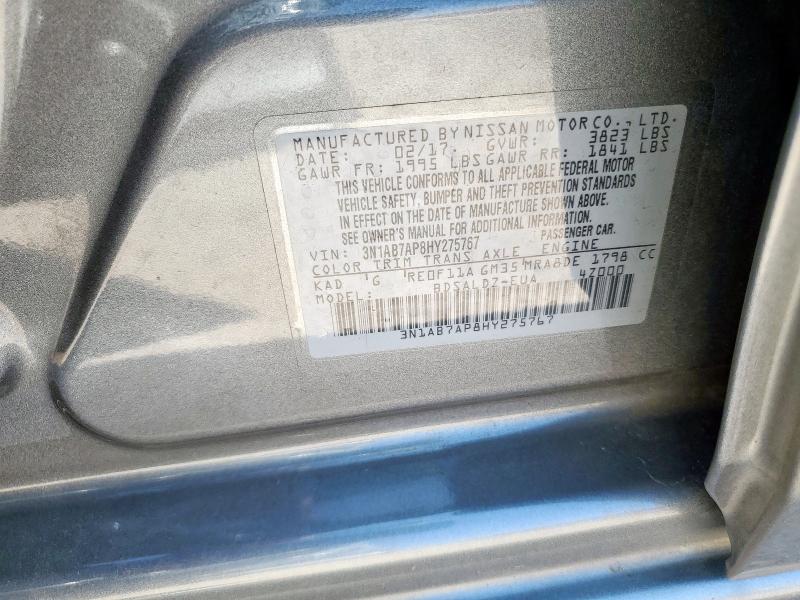 2017 NISSAN SENTRA S 3N1AB7AP8HY275767
