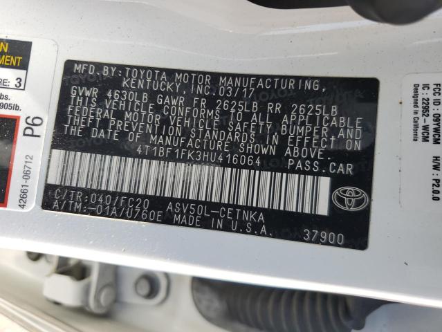 2017 TOYOTA CAMRY LE 4T1BF1FK3HU416064