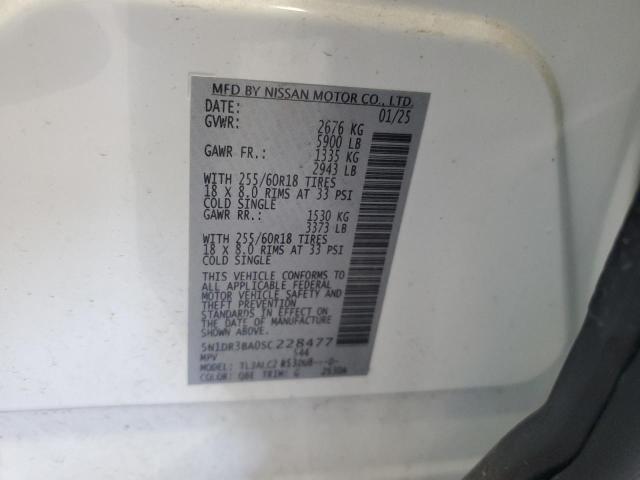 2025 NISSAN PATHFINDER 5N1DR3BA0SC228477