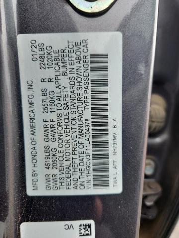 2020 HONDA ACCORD HYB 1HGCV3F11LA004378