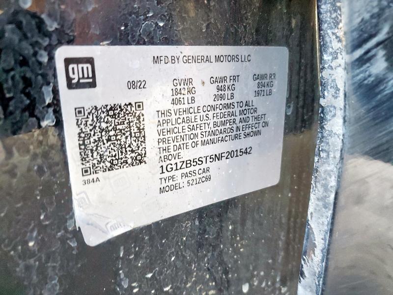 2022 CHEVROLET MALIBU LS 1G1ZB5ST5NF201542