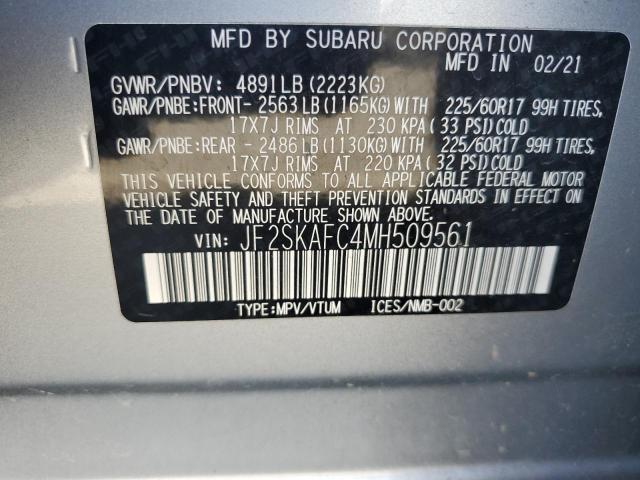 2021 SUBARU FORESTER P JF2SKAFC4MH509561