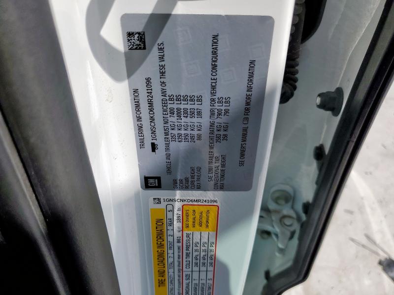 2021 CHEVROLET TAHOE C150 1GNSCNKD6MR241096