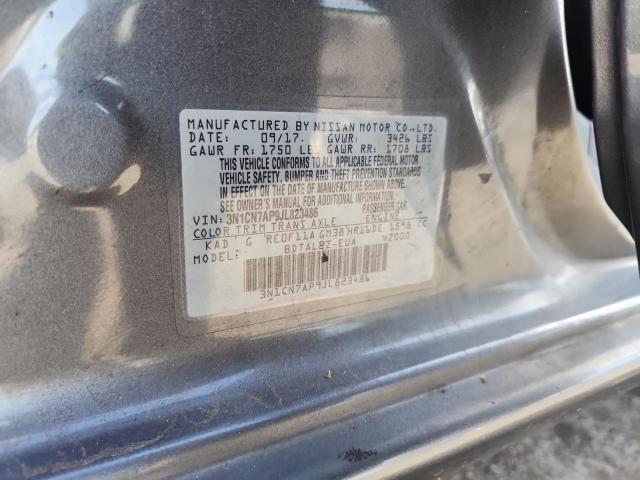 2018 NISSAN VERSA S 3N1CN7AP9JL823486