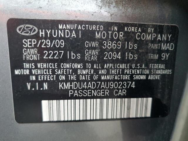 2010 HYUNDAI ELANTRA BL - KMHDU4AD7AU902374
