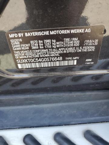 2016 BMW X5 XDR40E 5UXKT0C54G0S76648