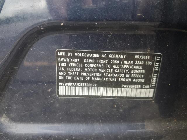 2014 VOLKSWAGEN CC SPORT - WVWBP7AN2EE539172