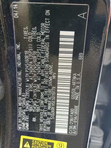 2014 TOYOTA HIGHLANDER - 5TDZKRFH5ES019778